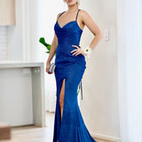 Zaliah Glitter Gown - Cobalt Blue