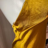 Nicola Satin Midi Dress - Mustard 2.0