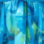 Georgie ChiffonMidi Dress  - Blue Green Print