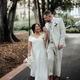 Belina Midi Dress- White