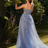 Azura Strapless Gown - Paris Blue