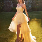 Blossom Beaded Gown - Light Yellow