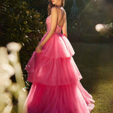Blossom Beaded Gown - Peony Pink