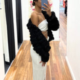 Lori Faux Fur Jacket - Black