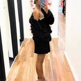 Lori Faux Fur Jacket - Black