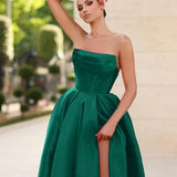 Adelina Strapless Corset Gown - Emerald