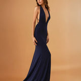 Alexis Gown Navy Front