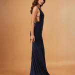 Alexis Gown Navy Side