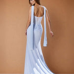Alice Corset Gown Light Blue Back