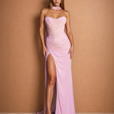 Alice Mesh Corset Gown Pink Front