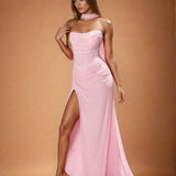 Alice Mesh Corset Gown Pink Front
