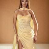 Alice Corset Gown Light Yellow Front