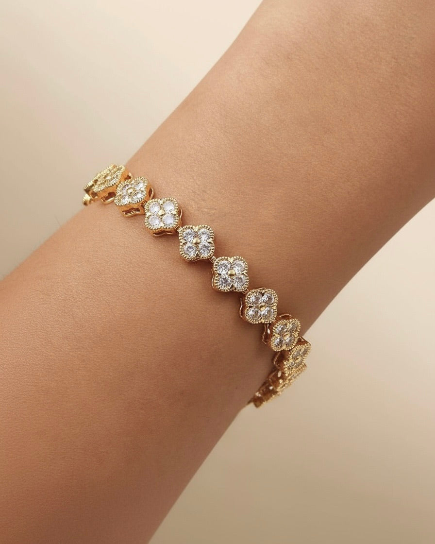 Amoris Tennis Bracelet Gold