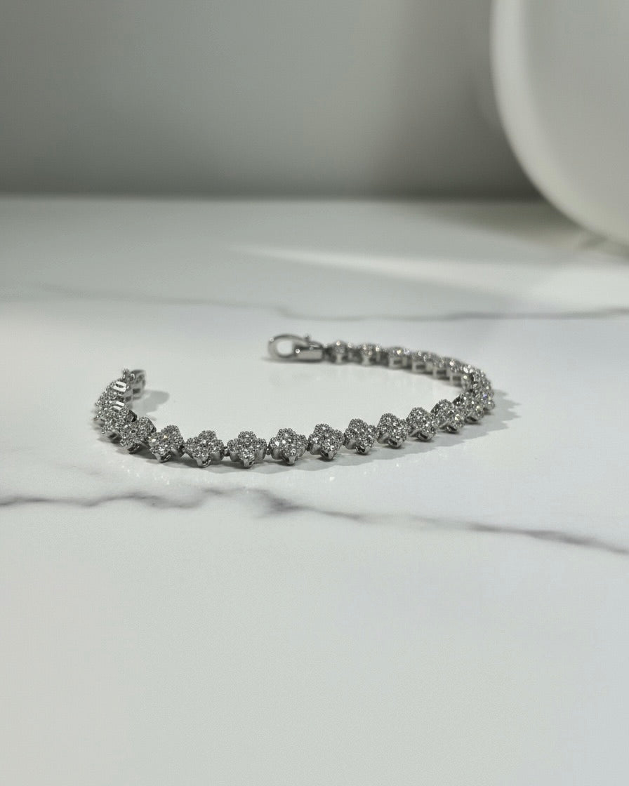 Amoris Tennis Bracelet Silver