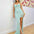 Astrid Lace Sequin Gown - Mint