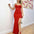 Astrid Lace Sequin Gown - Red