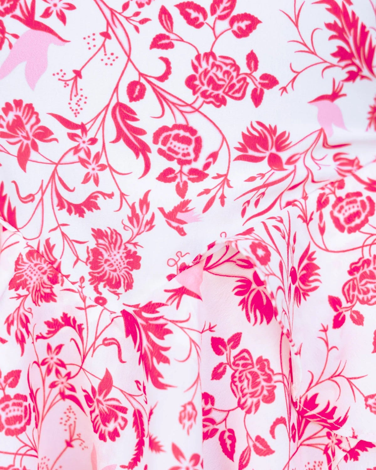 Boston Playsuit Pink Print Fabric Swatch