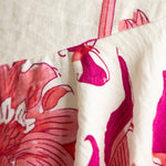 Bella Layered Maxi Dress Pink Print Fabric