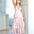 Bella Layered Satin Maxi Dress - Blush