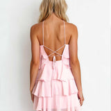 Bethany Ruffle Mini Dress -Pink