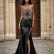 Bianca Strapless Corset Gown Black