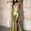 Bianca Strapless Corset Gown Sage Front