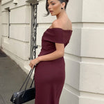 Briana Maxi Dress Mahogany Back