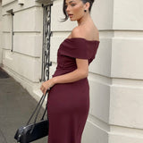 Briana Maxi Dress Mahogany Back