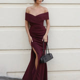 Briana Maxi Dress Mahogany Front