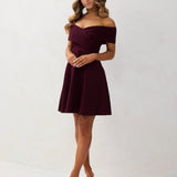 Britt Mini Dress - Mahogany