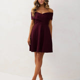 Britt Mini Dress - Mahogany