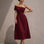 Brooklyn Midi Dress Wine Front