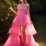 Blossom Beaded Gown - Peony Pink