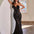 Adaya Strapless Beaded Gown - Black/Nude