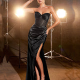 Theodora Embellished Corset Gown - Black