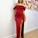 Carmi Corset Satin Gown - Red
