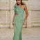 Cassia Maxi Dress Sage Front
