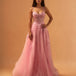 Celina Tulle Corset Gown Soft Pink front