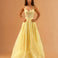 Celina Tulle Corset Gown Yellow front