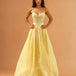 Celina Tulle Corset Gown Yellow front
