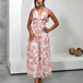 Cleo Chiffon Maxi Dress - Peach floral