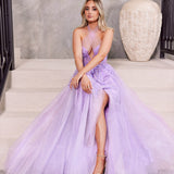 Clara Tulle Gown - Dusty Lavender