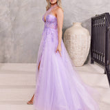 Clara Tulle Gown - Dusty Lavender