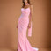 Clarissa Chiffon Corset Gown Pink Front