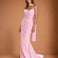 Clarissa Chiffon Corset Gown Pink Front