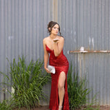Rita Sequin Corset Gown - Red - Customer  Picture 