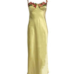 Maria Satin Maxi Dress - Yellow