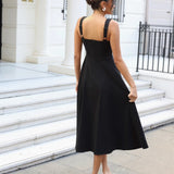 Danielle Midi Corset Dress Black Back
