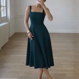 Danielle Midi Dress Green Back