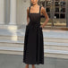 Danielle Midi Corset Dress Black Front